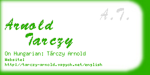 arnold tarczy business card